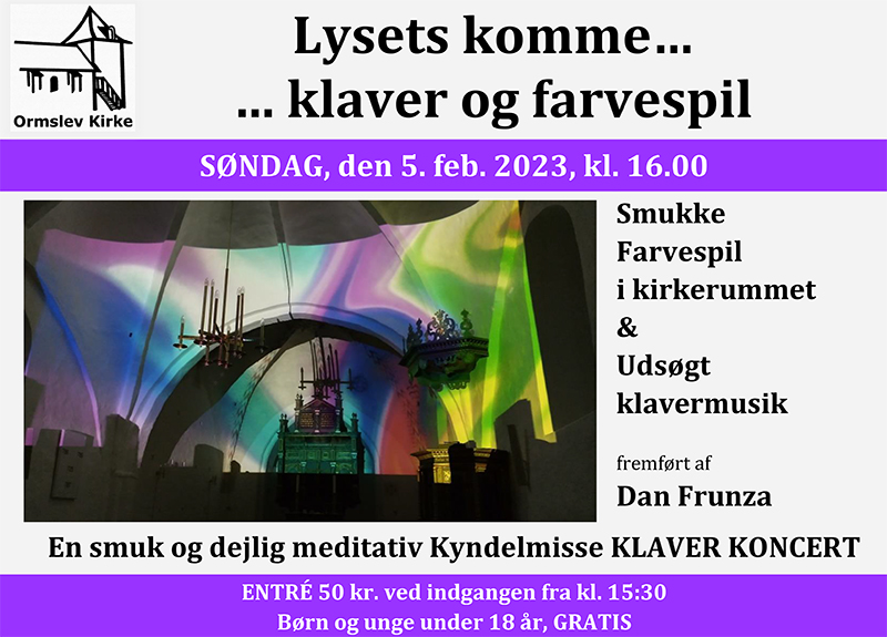 Ormslev Kirke: Klaverkoncert 5. februar 2023