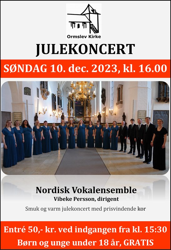 Ormslev Kirke: Julekoncert 10. december