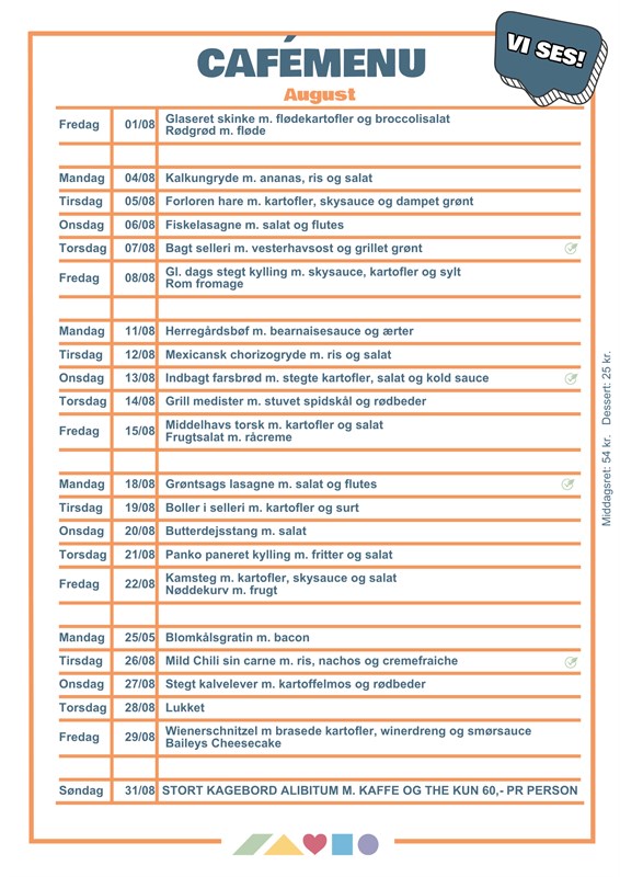 August-menu: Årstidens Spisehus i Folkehuset Stavtrup