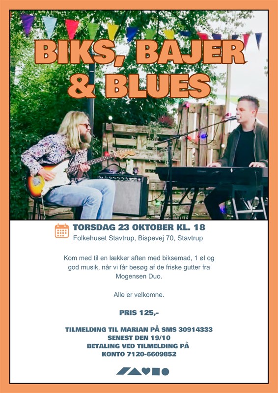 Folkehuset Stavtrup: Biks, bajer og blues 23. oktober