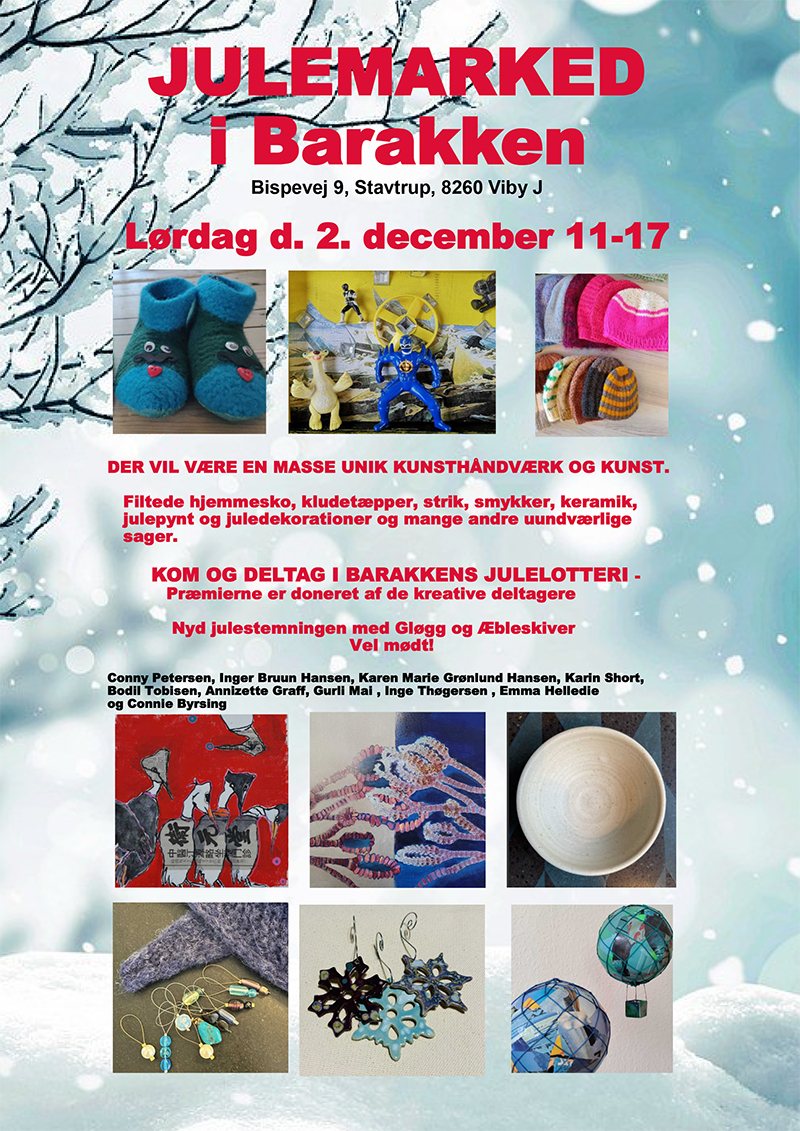 Barakken: Julemarked lørdag 2. december kl. 11-17