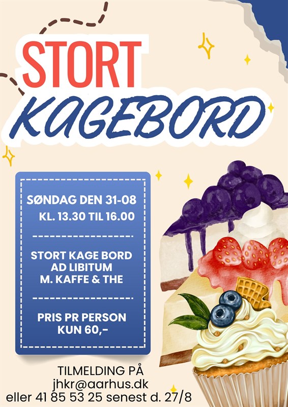 Stort kagebord 31. august