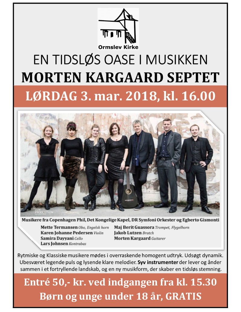 Ormslev kirke: koncert 3. marts
