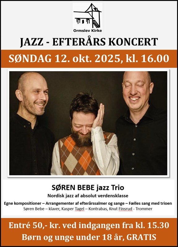 Ormslev Kirke: Jazz-efterårskoncert 12. oktober