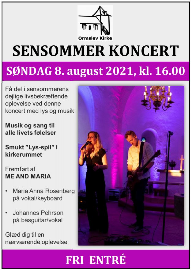 Ormslev Kirke: Sensommerkoncert 8. august